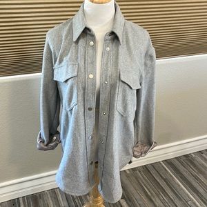 Abercrombie Gray Snap Shacket